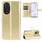 For Honor 50 Crazy Horse Texture Horizontal Flip Leather Case with Holder & Card Slots & Lanyard(Gold) - 1