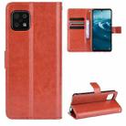 For Aquos Sense6 Crazy Horse Texture Horizontal Flip Leather Case with Holder & Card Slots & Lanyard(Brown) - 1