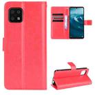 For Aquos Sense6 Crazy Horse Texture Horizontal Flip Leather Case with Holder & Card Slots & Lanyard(Red) - 1