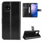 For Aquos Zero6 Crazy Horse Texture Horizontal Flip Leather Case with Holder & Card Slots & Lanyard(Black) - 1