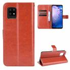 For Aquos Zero6 Crazy Horse Texture Horizontal Flip Leather Case with Holder & Card Slots & Lanyard(Brown) - 1