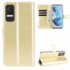 For Xiaomi Civi Crazy Horse Texture Horizontal Flip Leather Case with Holder & Card Slots & Lanyard(Gold) - 1