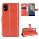 For ZTE Blade A31 Crazy Horse Texture Horizontal Flip Leather Case with Holder & Card Slots & Lanyard(Brown) - 1