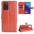 For ZTE Blade V30 Vita / V2022 Crazy Horse Texture Horizontal Flip Leather Case with Holder & Card Slots & Lanyard(Brown) - 1