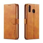 For Galaxy M20 LC.IMEEKE Calf Texture Horizontal Flip Leather Case, with Holder & Card Slots & Wallet(Yellow) - 1