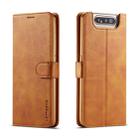 For Galaxy A80 / A90 LC.IMEEKE Calf Texture Horizontal Flip Leather Case, with Holder & Card Slots & Wallet(Yellow) - 1