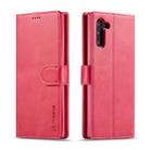 For Galaxy Note 10 LC.IMEEKE Calf Texture Horizontal Flip Leather Case, with Holder & Card Slots & Wallet(Rose Red) - 1