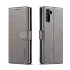 For Galaxy Note 10 LC.IMEEKE Calf Texture Horizontal Flip Leather Case, with Holder & Card Slots & Wallet(Grey) - 1