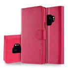 For Galaxy S9 LC.IMEEKE Calf Texture Horizontal Flip Leather Case, with Holder & Card Slots & Wallet(Rose Red) - 1