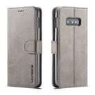 For Galaxy S10e LC.IMEEKE Calf Texture Horizontal Flip Leather Case, with Holder & Card Slots & Wallet(Grey) - 1