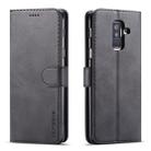 For Galaxy A6 Plus (2018) LC.IMEEKE Calf Texture Horizontal Flip Leather Case, with Holder & Card Slots & Wallet(Black) - 1
