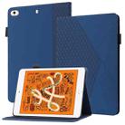Rhombus Skin Feel Horizontal Flip Tablet Leather Case with Card Slots & Holder & Sleep / Wake-up Function For iPad mini (2019) / 4 / 3 / 2(Royal Blue) - 1