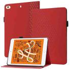 Rhombus Skin Feel Horizontal Flip Tablet Leather Case with Card Slots & Holder & Sleep / Wake-up Function For iPad mini (2019) / 4 / 3 / 2(Red) - 1