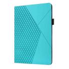 Rhombus Skin Feel Horizontal Flip Tablet Leather Case with Card Slots & Holder & Sleep / Wake-up Function For iPad 10.2 2021 / 2020 / 2019 / Pro 10.5 2019 / 2017(Lake Blue) - 2