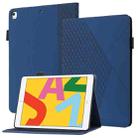 Rhombus Skin Feel Horizontal Flip Tablet Leather Case with Card Slots & Holder & Sleep / Wake-up Function For iPad 10.2 2021 / 2020 / 2019 / Pro 10.5 2019 / 2017(Royal Blue) - 1
