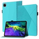 For iPad Pro 11 2022 / 2021 / 2020 / 2018 Rhombus Skin Feel Horizontal Flip Tablet Leather Tablet Case with Card Slots & Holder & Sleep / Wake-up Function(Lake Blue) - 1