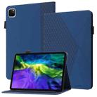 For iPad Pro 11 2022 / 2021 / 2020 / 2018 Rhombus Skin Feel Horizontal Flip Tablet Leather Tablet Case with Card Slots & Holder & Sleep / Wake-up Function(Royal Blue) - 1