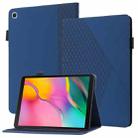For Samsung Galaxy Tab A 10.1 2019 T510 Rhombus Skin Feel Horizontal Flip Tablet Leather Case with Card Slots & Holder(Royal Blue) - 1