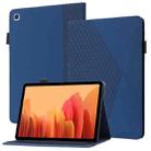 For Samsung Galaxy Tab A7 10.4 2020 T500/T505 Rhombus Skin Feel Horizontal Flip Tablet Leather Case with Card Slots & Holder(Royal Blue) - 1