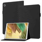 For Samsung Galaxy Tab A7 Lite 8.7 T220/T225 Rhombus Skin Feel Horizontal Flip Tablet Leather Case with Card Slots & Holder(Black) - 1