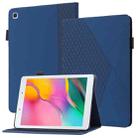 For Samsung Tab A 8.0 2019 T290/T295/T297 Rhombus Skin Feel Horizontal Flip Tablet Leather Case with Card Slots & Holder(Royal Blue) - 1