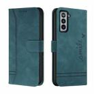 For Samsung Galaxy S22+ Retro Skin Feel Horizontal Flip Soft TPU + PU Leather Case(Dark Green) - 1