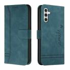 For Samsung Galaxy A13 5G Retro Skin Feel Horizontal Flip Soft TPU + PU Leather Case(Dark Green) - 1