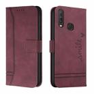 For vivo Y12 / Y15 / Y17 / Y11 Retro Skin Feel Horizontal Flip Soft TPU + PU Leather Case(Wine Red) - 1