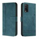 For vivo Y20 / Y20i / Y20s / Y12s Retro Skin Feel Horizontal Flip Soft TPU + PU Leather Case(Dark Green) - 1