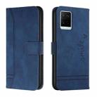 For vivo Y21(2021) / Y33s / Y21s Retro Skin Feel Horizontal Flip Soft TPU + PU Leather Case(Blue) - 1