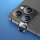 USAMS US-BH791 Metal Phone Rear Camera Lens Glass Film For iPhone 13 Pro Max / 13 Pro(Graphite) - 1