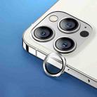 USAMS US-BH791 Metal Phone Rear Camera Lens Glass Film For iPhone 13 Pro Max / 13 Pro(Silver) - 1