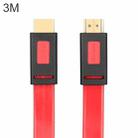 ULT-unite 4K Ultra HD Gold-plated HDMI to HDMI Flat Cable, Cable Length:3m(Transparent Red) - 1