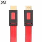 ULT-unite 4K Ultra HD Gold-plated HDMI to HDMI Flat Cable, Cable Length:5m(Transparent Red) - 1