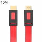 ULT-unite 4K Ultra HD Gold-plated HDMI to HDMI Flat Cable, Cable Length:10m(Transparent Red) - 1