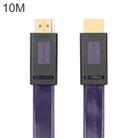 ULT-unite 4K Ultra HD Gold-plated HDMI to HDMI Flat Cable, Cable Length:10m(Transparent Purple) - 1