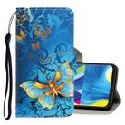 For Galaxy A10 / M10 3D Colored Drawing Horizontal Flip PU Leather Case with Holder & Card Slots & Wallet(Jade Butterfly) - 1