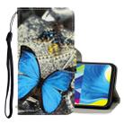 For Galaxy A10 / M10 3D Colored Drawing Horizontal Flip PU Leather Case with Holder & Card Slots & Wallet(A Butterfly) - 1