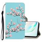 For Galaxy Note 10 3D Colored Drawing Horizontal Flip PU Leather Case with Holder & Card Slots & Wallet(Magnolia) - 1