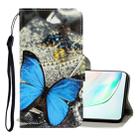 For Galaxy Note 10 Plus 3D Colored Drawing Horizontal Flip PU Leather Case with Holder & Card Slots & Wallet(A Butterfly) - 1