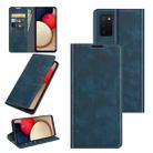 For Samsung Galaxy A03s 166mm Retro-skin Magnetic Suction Leather Case with Holder & Card Slots & Wallet(Dark Blue) - 1