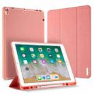 DUX DUCIS Domo Series Horizontal Flip Magnetic TPU + PU Leather Tablet Case with Three-folding Holder & Pen Slot For iPad Pro 12.9 inch 2017(Pink) - 1