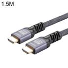 HDMI 2.0 Male to HDMI 2.0 Male 4K Ultra-HD Braided Adapter Cable, Cable Length:1.5m(Grey) - 1