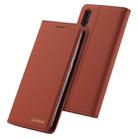 For Galaxy A50 LC.IMEEKE LC-002 Series Skin Hand Feeling PU + TPU Horizontal Flip Leather Case with Holder & Card Slot & Wallet(Brown) - 1