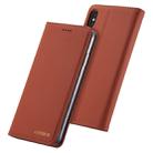 For iPhone X / XS LC.IMEEKE LC-002 Series Skin Hand Feeling PU + TPU Horizontal Flip Leather Case with Holder & Card Slot & Wallet(Brown) - 1