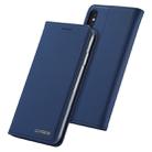 For iPhone X / XS LC.IMEEKE LC-002 Series Skin Hand Feeling PU + TPU Horizontal Flip Leather Case with Holder & Card Slot & Wallet(Blue) - 1