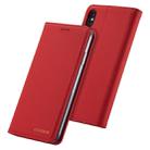 For iPhone X / XS LC.IMEEKE LC-002 Series Skin Hand Feeling PU + TPU Horizontal Flip Leather Case with Holder & Card Slot & Wallet(Red) - 1