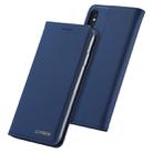 For iPhone XS Max LC.IMEEKE LC-002 Series Skin Hand Feeling PU + TPU Horizontal Flip Leather Case with Holder & Card Slot & Wallet(Blue) - 1