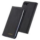 For iPhone SE 2022 / SE 2020 / 8 / 7 LC.IMEEKE LC-002 Series Skin Hand Feeling PU + TPU Horizontal Flip Leather Case with Holder & Card Slot & Wallet(Black) - 1