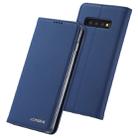 For Galaxy S10+ LC.IMEEKE LC-002 Series Skin Hand Feeling PU + TPU Horizontal Flip Leather Case with Holder & Card Slot & Wallet(Blue) - 1